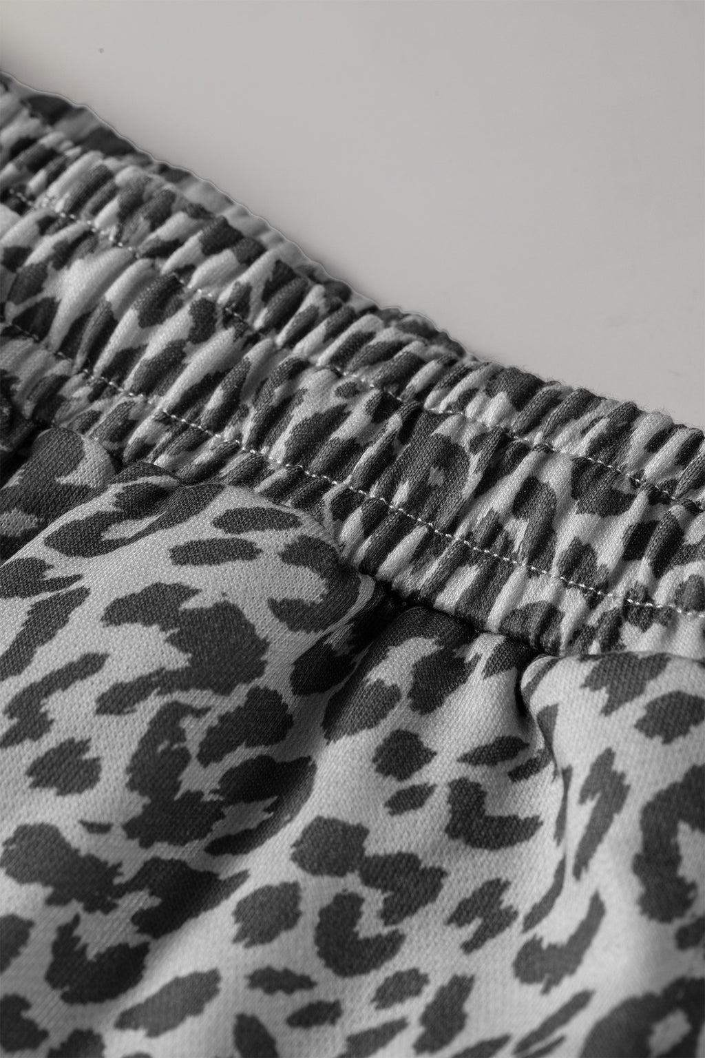 Khaki Leopard Print Star Patched Joggers