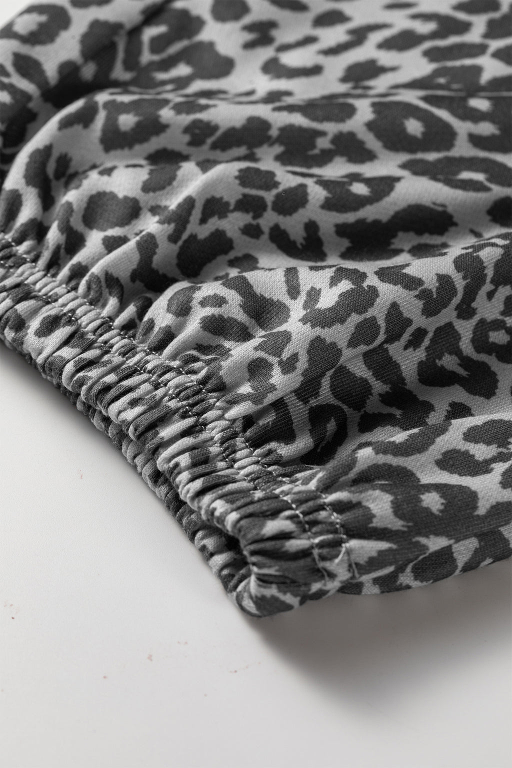 Khaki Leopard Print Star Patched Joggers
