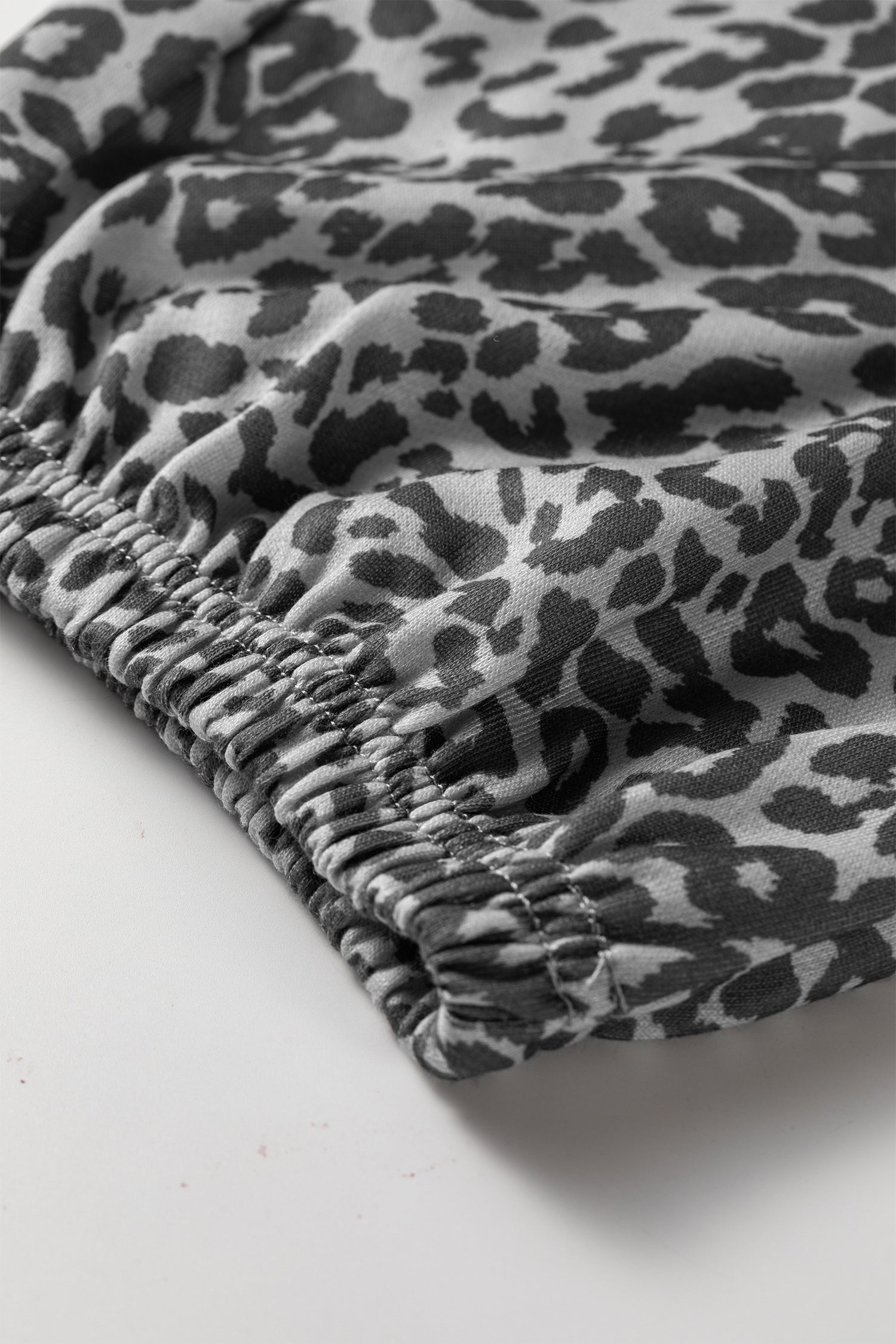 Khaki Leopard Print Star Patched Joggers