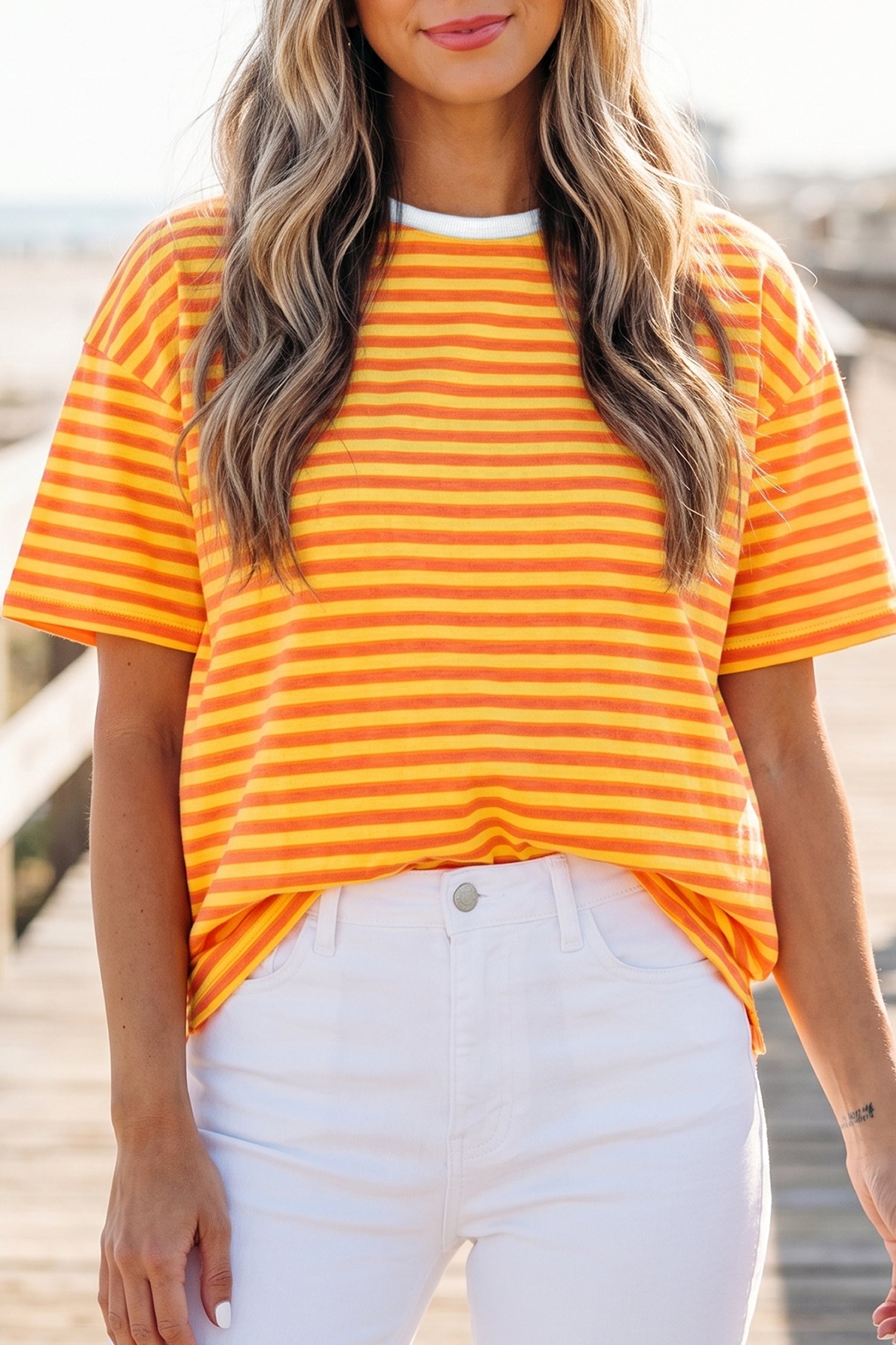 Contrast Drop Shoulder Tee