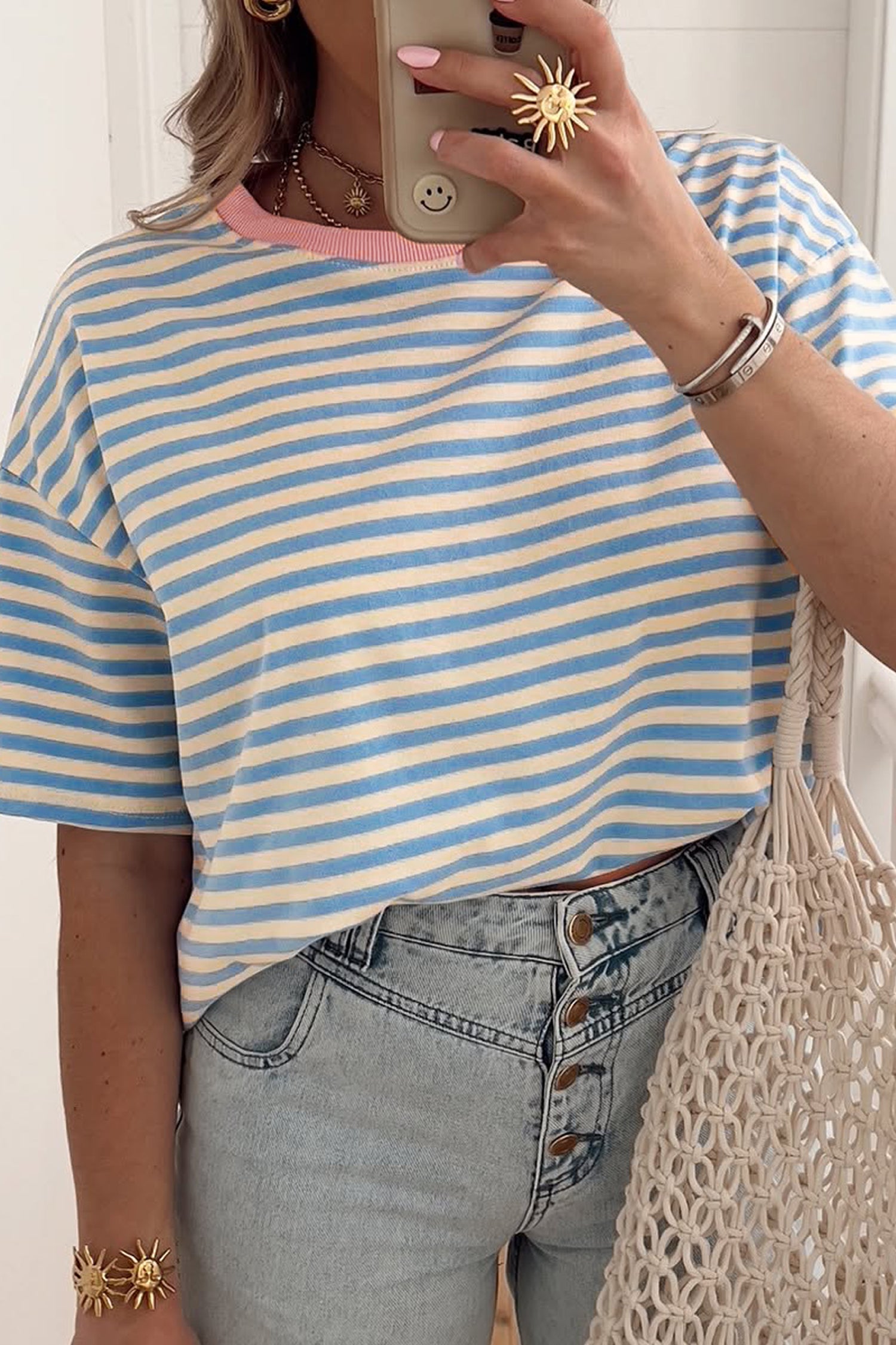 Contrast Drop Shoulder Tee
