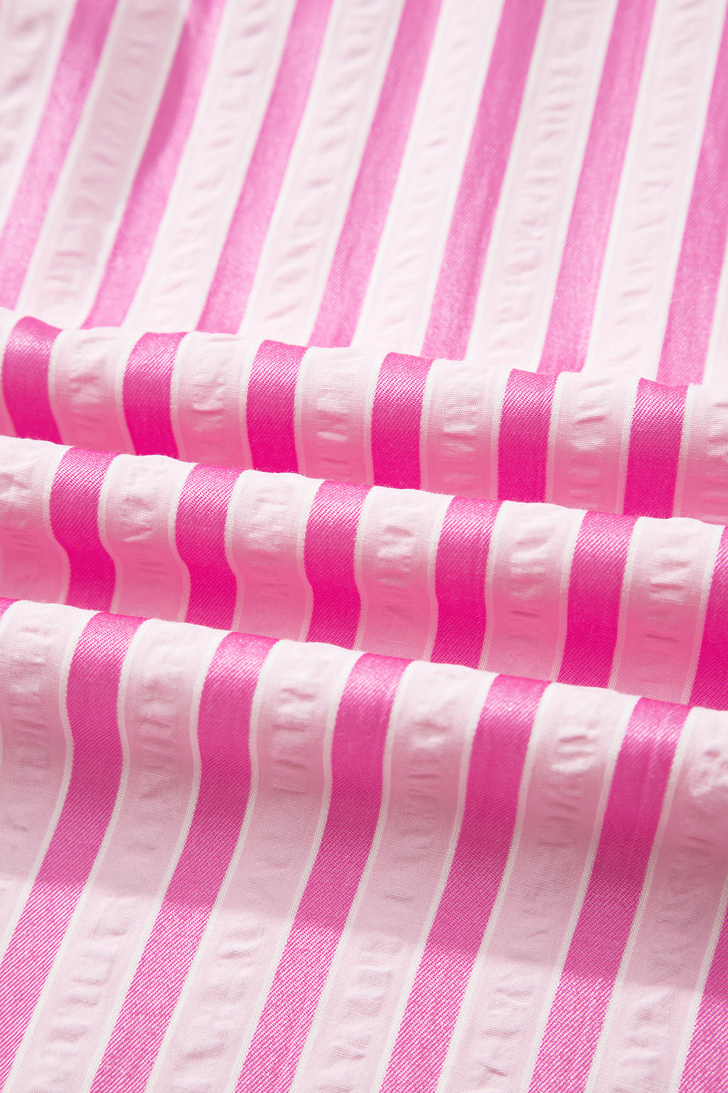 Pink Stripe V Neck Shift Dress
